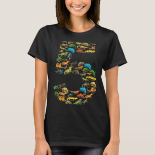 Camiseta 5º aniversário répteis lagartos aniversário de 5 a