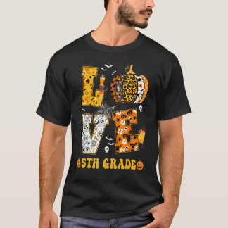 Camiseta 5º ano Abóbora Professora Aluno Amor Halloween C