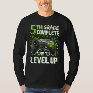 Camiseta 5º ano completo Hora de subir de nível Feliz últim