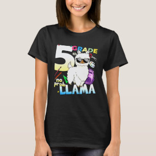 Camiseta 5º ano Llama Sem Problema Primeiro Dia de Aula