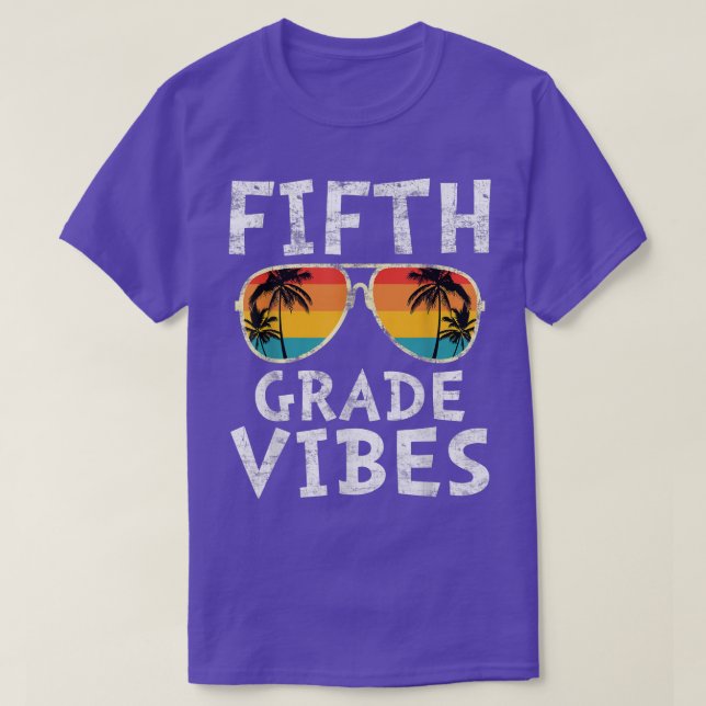 Camiseta 5º Grau Vibes De Volta À 5 Escolar T (Frente do Design)
