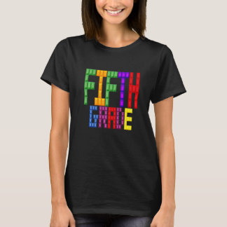 Camiseta 5º Quinta Série Blocos De Volta à Escola Crianças 