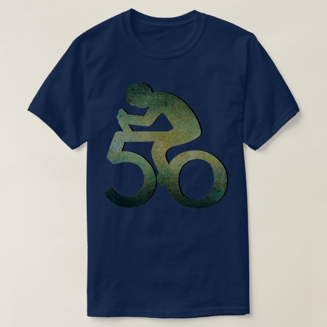 Camiseta 50ª Bicicleta Montanha Birthday, nossa Bicy Lover  (Frente do Design)