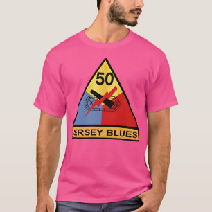 Camiseta 50ª Divisão blindada Jersey Blues com texto X