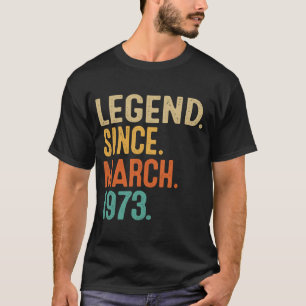 Camiseta 50ª Legenda De Aniversário Desde Março De 1973 50 