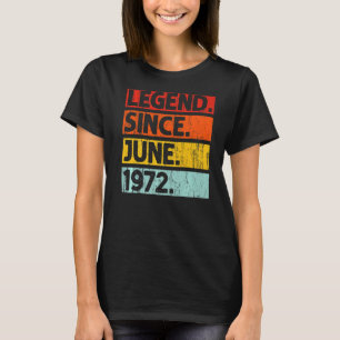 Camiseta 50ª Lenda De Aniversário Desde Junho De 1972 50 An