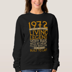 Camiseta 50ª Lenda viva de aniversário de 1972