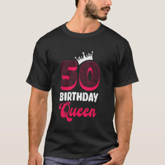Camiseta 50º Aniversário 50 ANIVERSÁRIO RAINHA 50 Anos Mulh