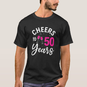 Camiseta 50º Aniversário A Mulher Alegra-Se A 50 Anos