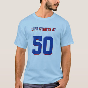 Camiseta 50º aniversário A vida na Piada começa aos 50