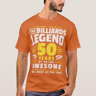 Camiseta 50º Aniversário Billiards Player 50 anos