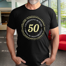 Camiseta 50º Aniversário Celebrando Carimbo 50 Anos