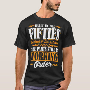 Camiseta 50º Aniversário Construído No Original De Anos 50