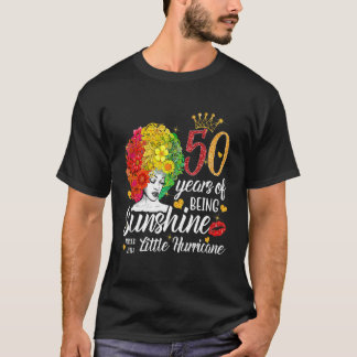 Camiseta 50º aniversário da Black Girl 50 anos Sunshine Hur
