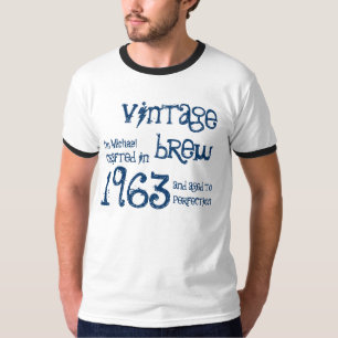 Camiseta 50º Aniversário de 1963 ou QUALQUER ANO Vintage 