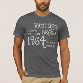 Camiseta 50º Aniversário de 1964 ou qualquer ano Vintage Br