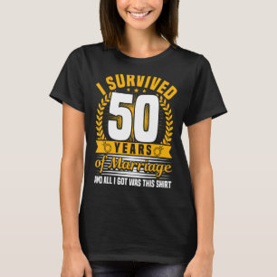 Camiseta 50º aniversário de casamento, 50 anos casados, Hus