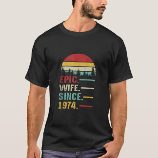 Camiseta 50º aniversário de casamento para sua esposa épica