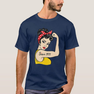 Camiseta 50º Aniversário Desde 1971 Mulheres Presentes Por