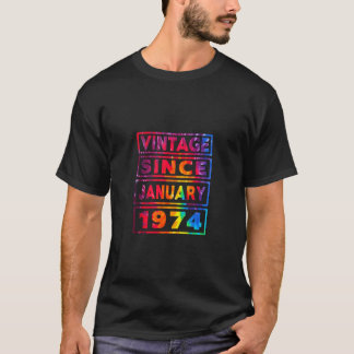 Camiseta 50º Aniversário Desdecoração do Corante Vintage de