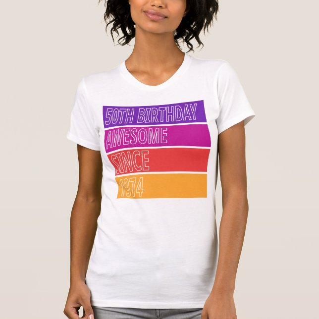 Camiseta 50º aniversário do Awesmanutenção desde 1974, Vint (Frente)
