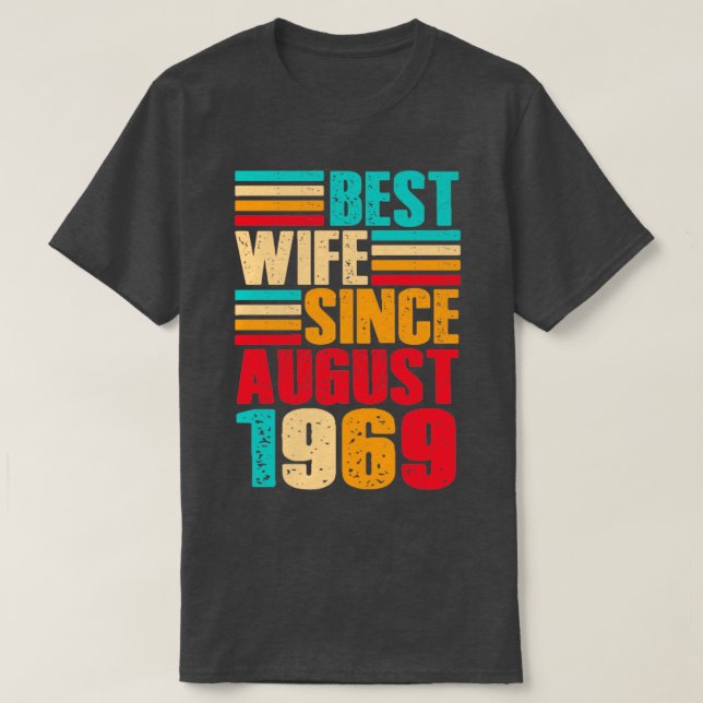 Camiseta 50º Aniversário do Casamento Dará Esposa desde ago (Frente do Design)