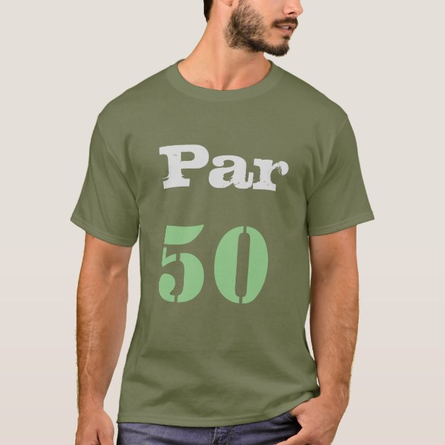 Camiseta 50º aniversário do Golf com número par cinquenta  (Frente)