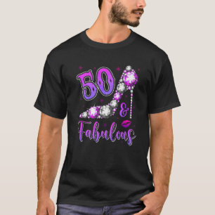Camiseta 50º Aniversário Dotado Para Mulheres 50 E
