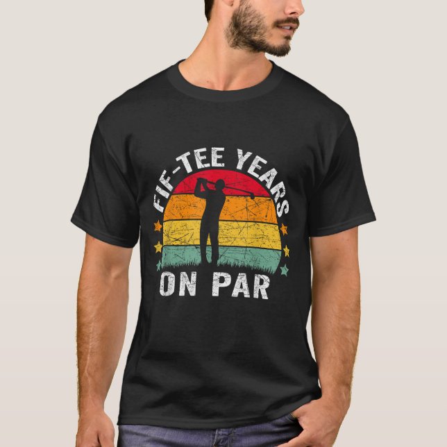 Camiseta 50º aniversário engraçado Golf Pun Retro Sunset 50 (Frente)