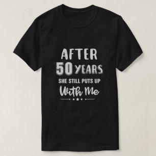 Camiseta 50º Aniversário Engraçado Presente para Marido