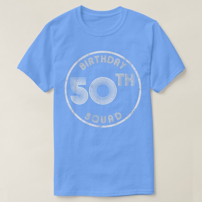 Camiseta 50º Aniversário - Esquadrão de Vintagem (Frente do Design)