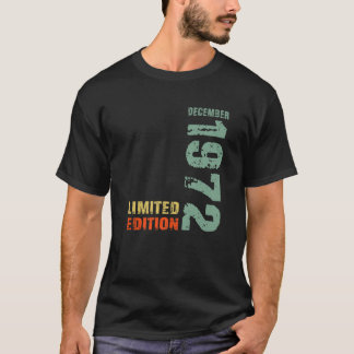 Camiseta 50º Aniversário Homem 50 Anos Edição Limitada Dece