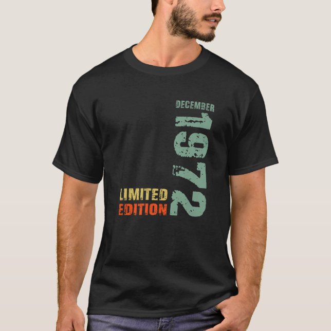 Camiseta 50º Aniversário Homem 50 Anos Edição Limitada Dece (Frente)