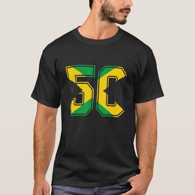 Camiseta 50º aniversário jamaicano 50 anos, 50 anos, jama (Frente)