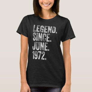 Camiseta 50º Aniversário Junho Nascer 50 Anos Legenda Desde