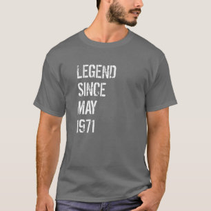 Camiseta 50º aniversário Nascer de mulheres maio de 1971