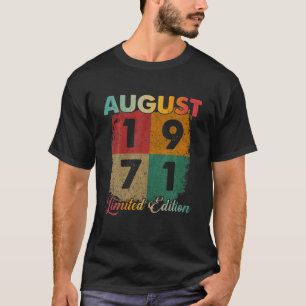 Camiseta 50º Aniversário Oferece-Lhe 1971, Vintage August R