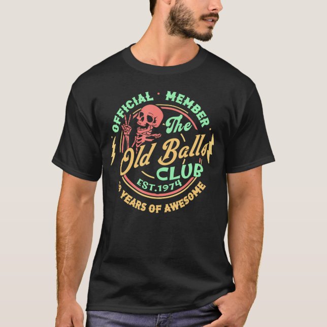 Camiseta 50º Aniversário - Old Balls Club 1974 50º (Frente)