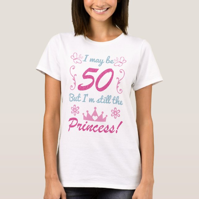 Camiseta 50º aniversário para a Princesa (Frente)