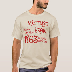 Camiseta 50º aniversário Presente 1963 Vintage Brew Red G