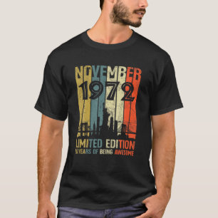 Camiseta 50º Aniversário Presente 50 Anos Idade Novembro