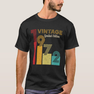 Camiseta 50º Aniversário Presente 50 Anos Vintage 1972 Nasc