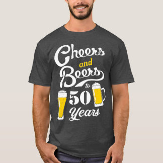Camiseta 50º aniversário Tema Engraçado Saúde e Cervejas at