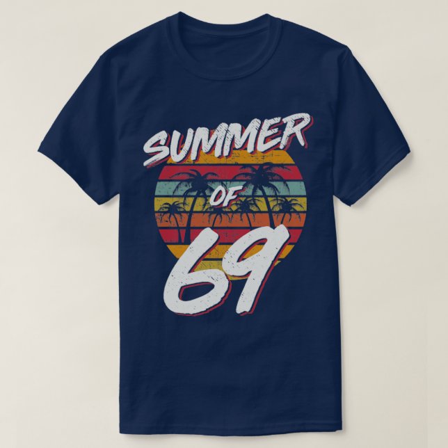 Camiseta 50º aniversário Verão de 69 presentes Pai da mãe (Frente do Design)