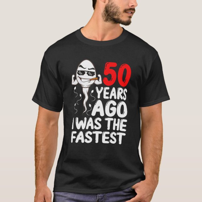 Camiseta 50º Aniversário Vestido De Gag 50 Anos Atrás Eu Er (Frente)