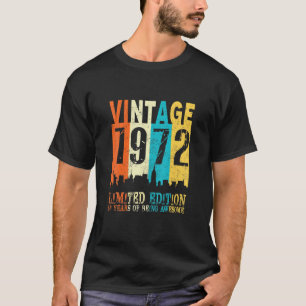 Camiseta 50º Aniversário Vintage 1972 50 anos