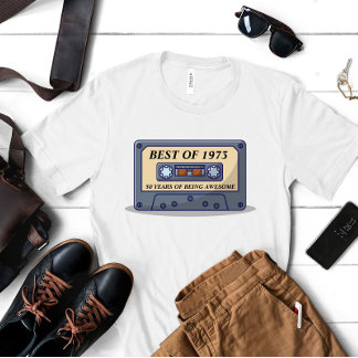 Camiseta 50º Aniversário Vintage 1973 Presente