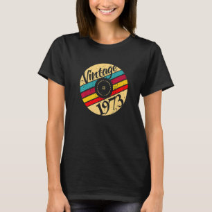 Camiseta 50º aniversário Vintage 1973 Registro de vinilo