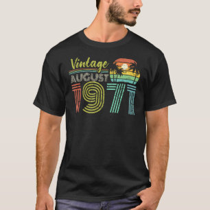 Camiseta 50º Aniversário Vintage agosto de 1971 Cinquenta A