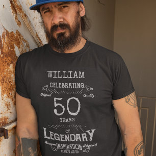 Camiseta 50º Apelido de Legenda de Aniversário